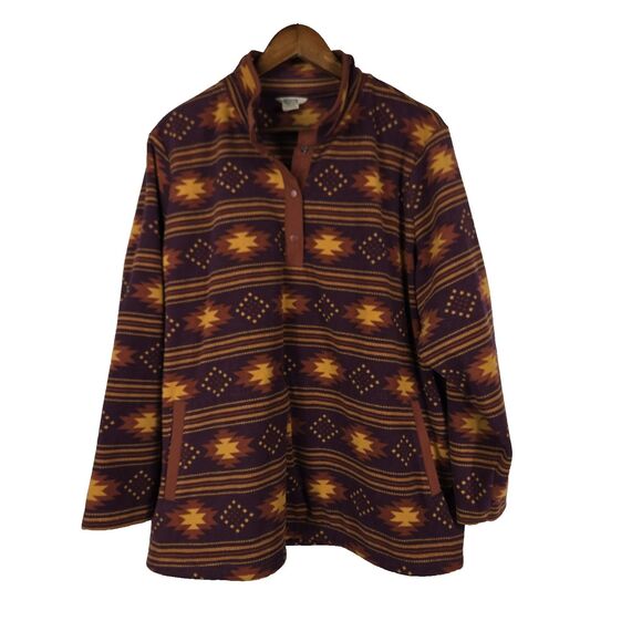 Duluth Trading Women's Size 2X Aztec Print Pullover Shacket - Picture 1 of 5
